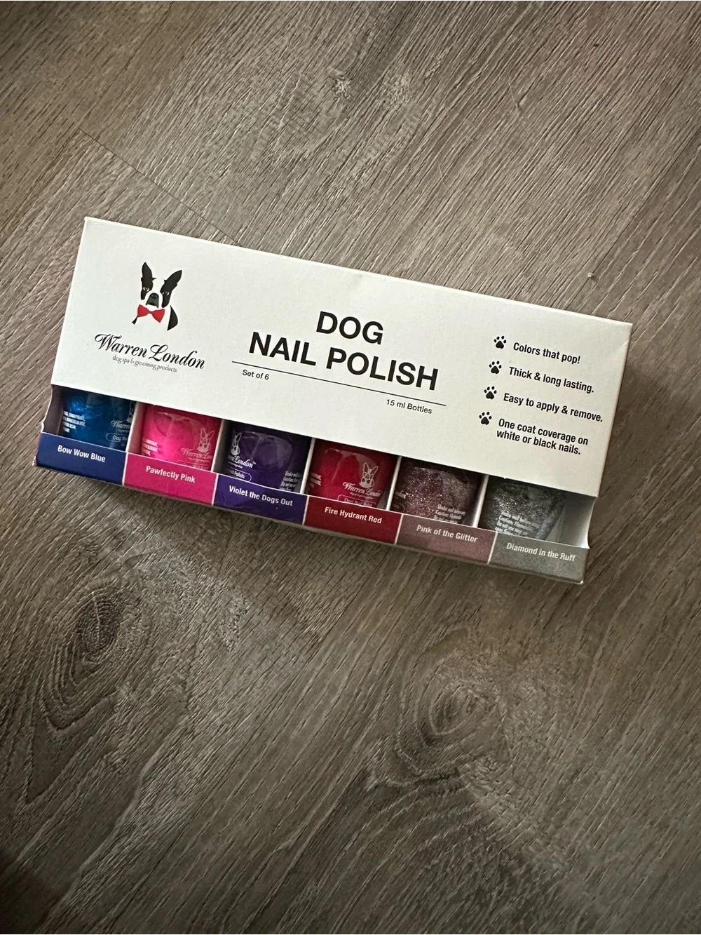 Warren London Set of Six Colors Dog Nail Polish